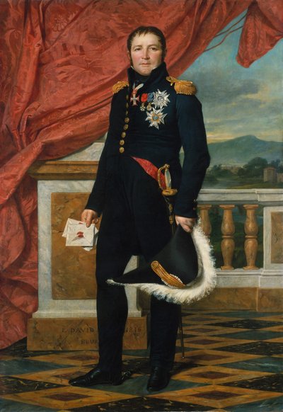 Portrait of French Politician and Soldier Étienne Maurice Gérard by Jacques Louis David
